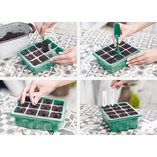 Garden King Palántázó készlet LED világítással, 12 palántára, 5db