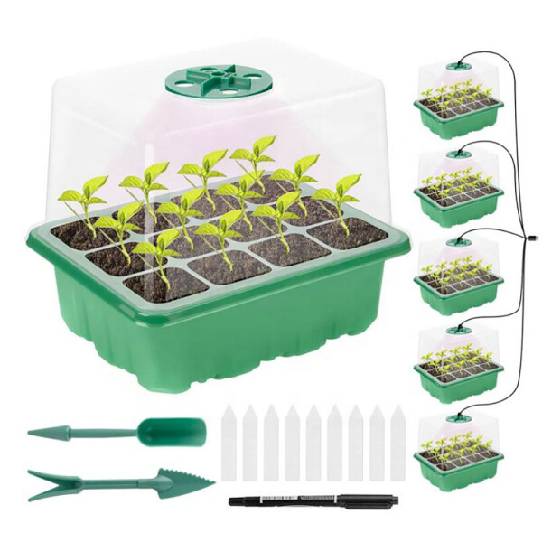 Garden King Palántázó készlet LED világítással, 12 palántára, 5db