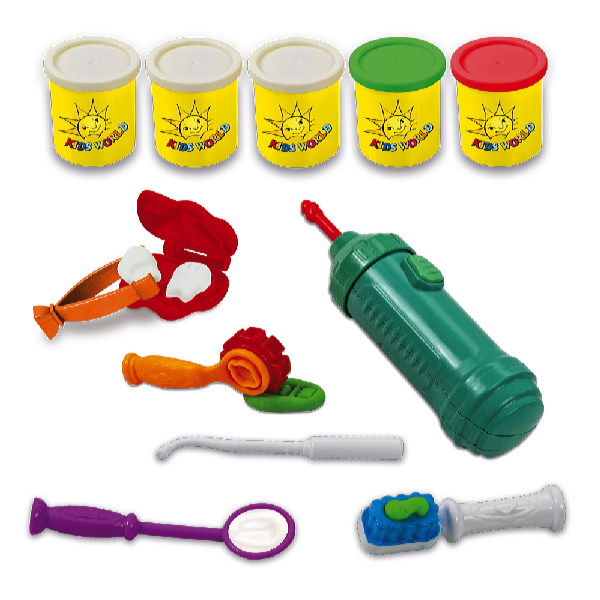 Kids World Gyurmázó fogorvosi szett fúróval