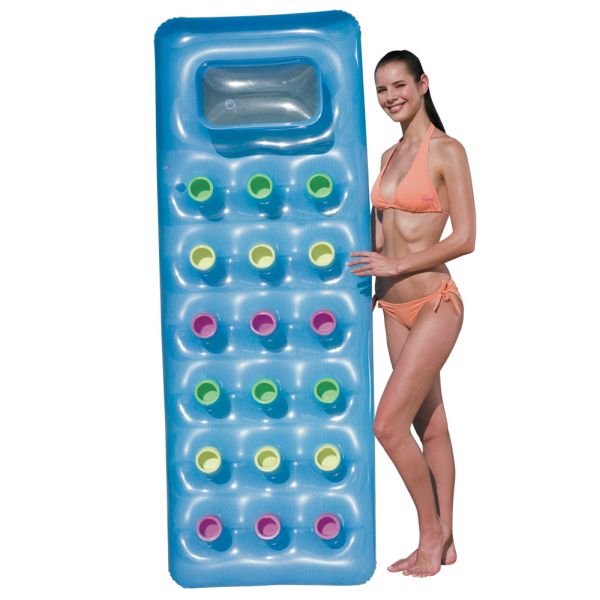 Bestway Saltea gonflabilă Fashion cu fereastră albastră