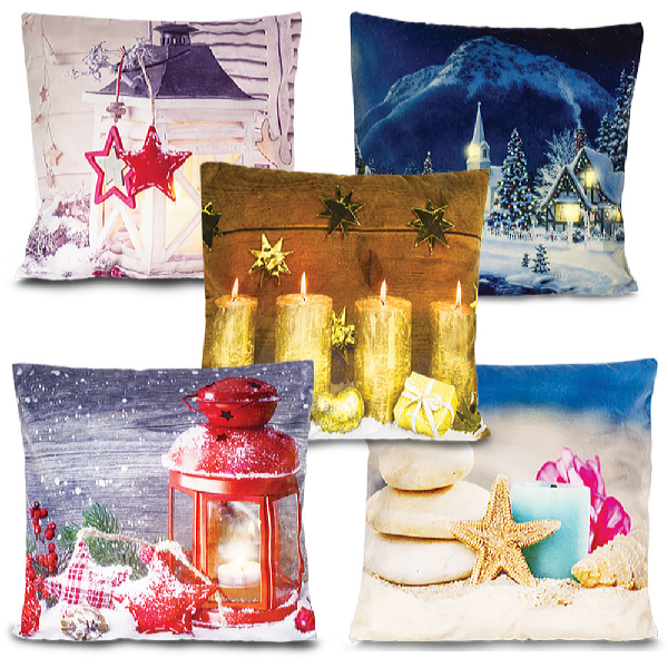 HomeLife LED-es világító párnahuzat 40 x 40 cm