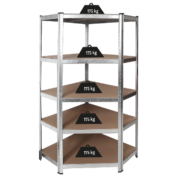 Profi Tools ZEUS fém sarokpolc ZEUS 180 x 90 x 70 x 40 cm 5 polccal TC-081