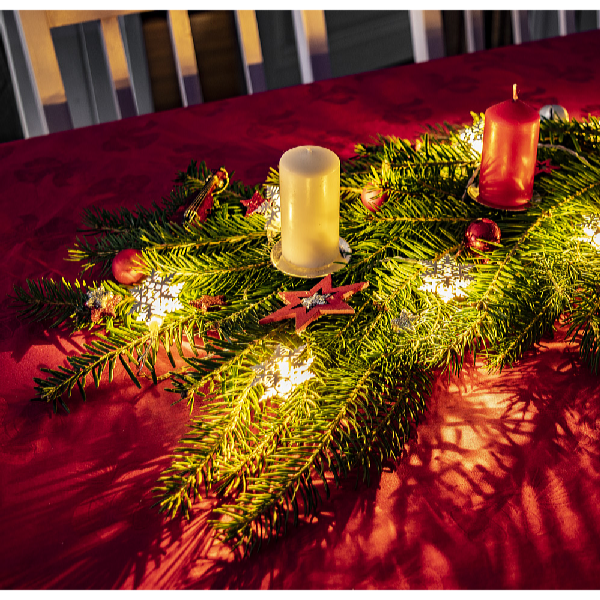 Platinium LED világító lánc - hópelyhek, 1,6 m, meleg fehér