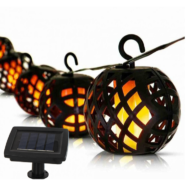 Garden King Șir LED solar, 6 lămpi, alb cald SL-1013