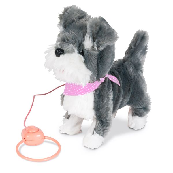 Kids World Interaktív kiskutya pórázzal - rózsaszín
