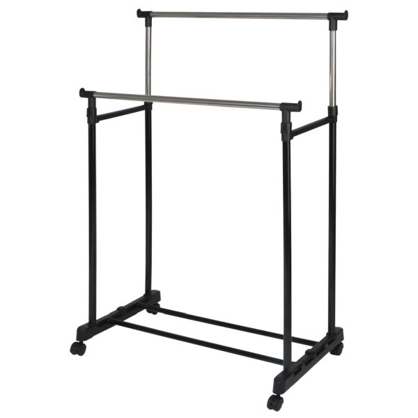 HomeLife Suport dublu pentru haine cu rotile