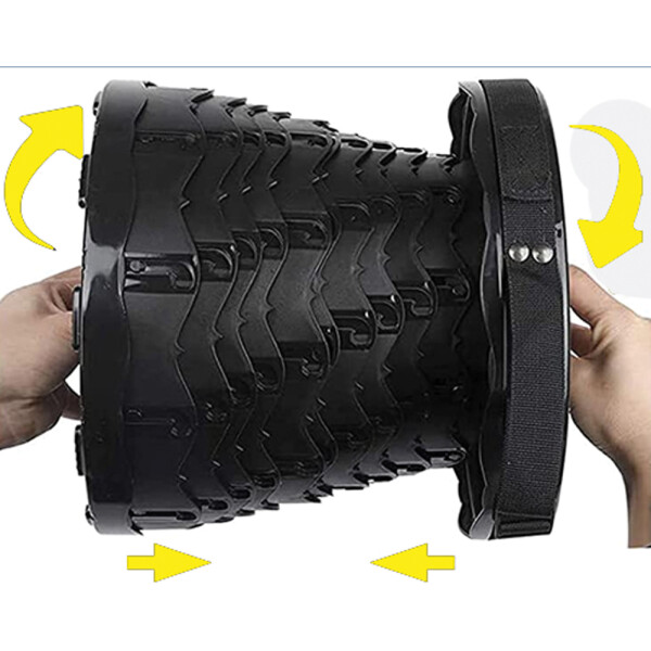 HomeLife SMARTY összecsukható teleszkópos szék - fekete