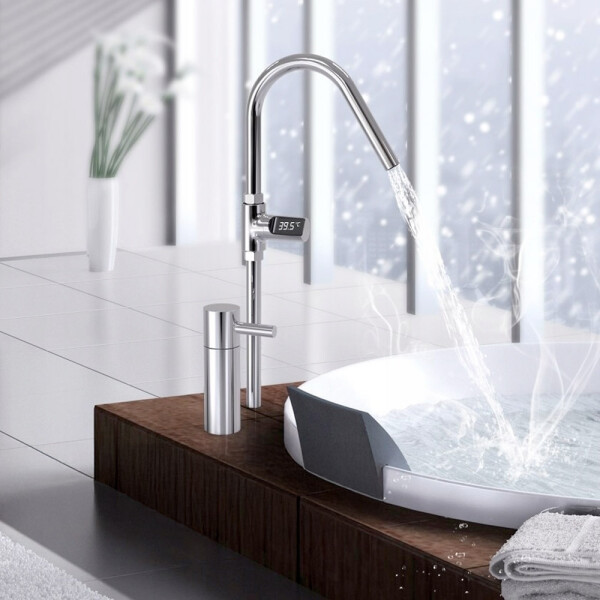 HomeLife ThermoLED digitális átfolyós vízhőmérő