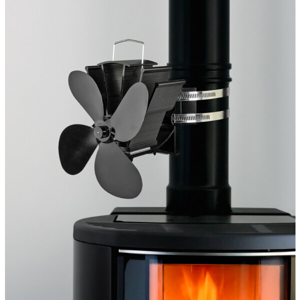 HomeLife SIROC 4 kályhaventilátor füstcsőre T2002
